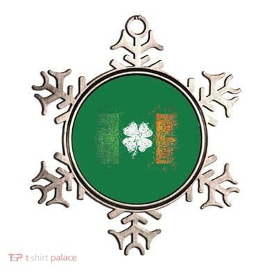 Irish Flag Distressed Shamrock ST Patrick's Day Ornament