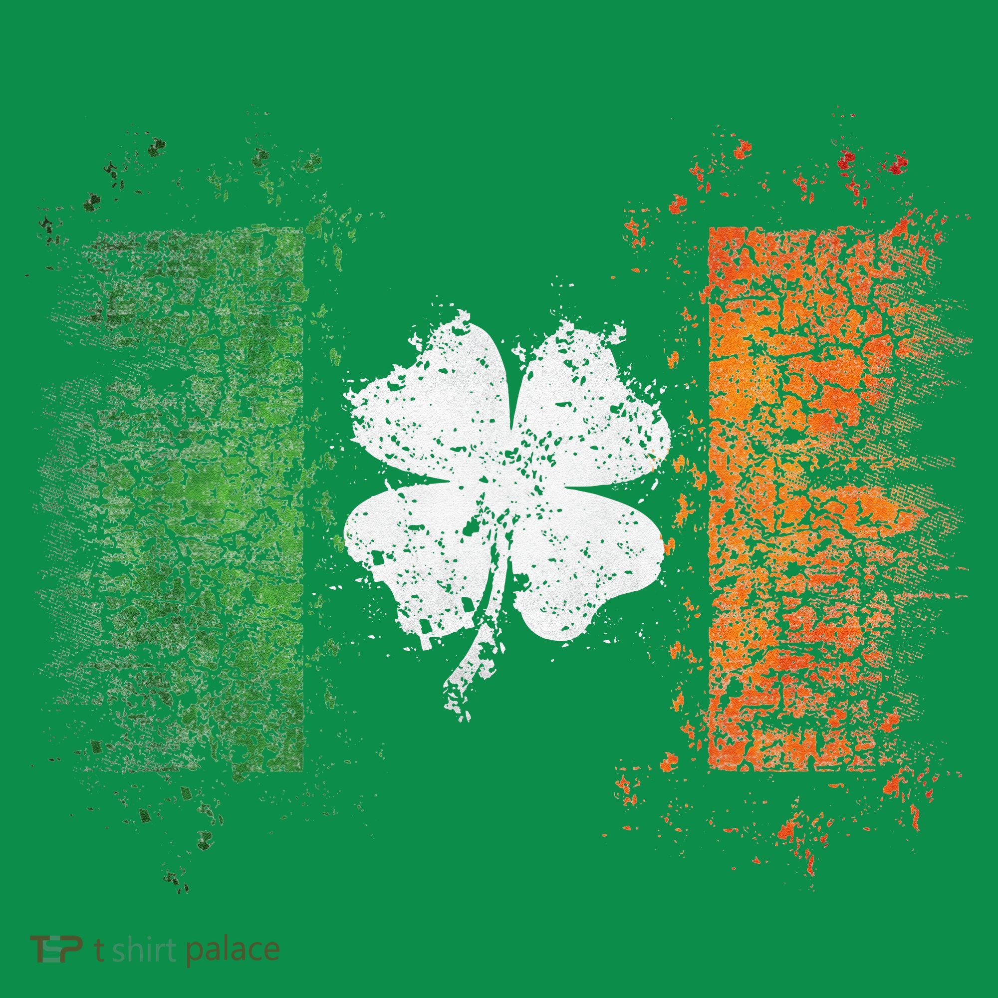 Irish Flag Distressed Shamrock ST Patrick's Day Toddler Hoodie