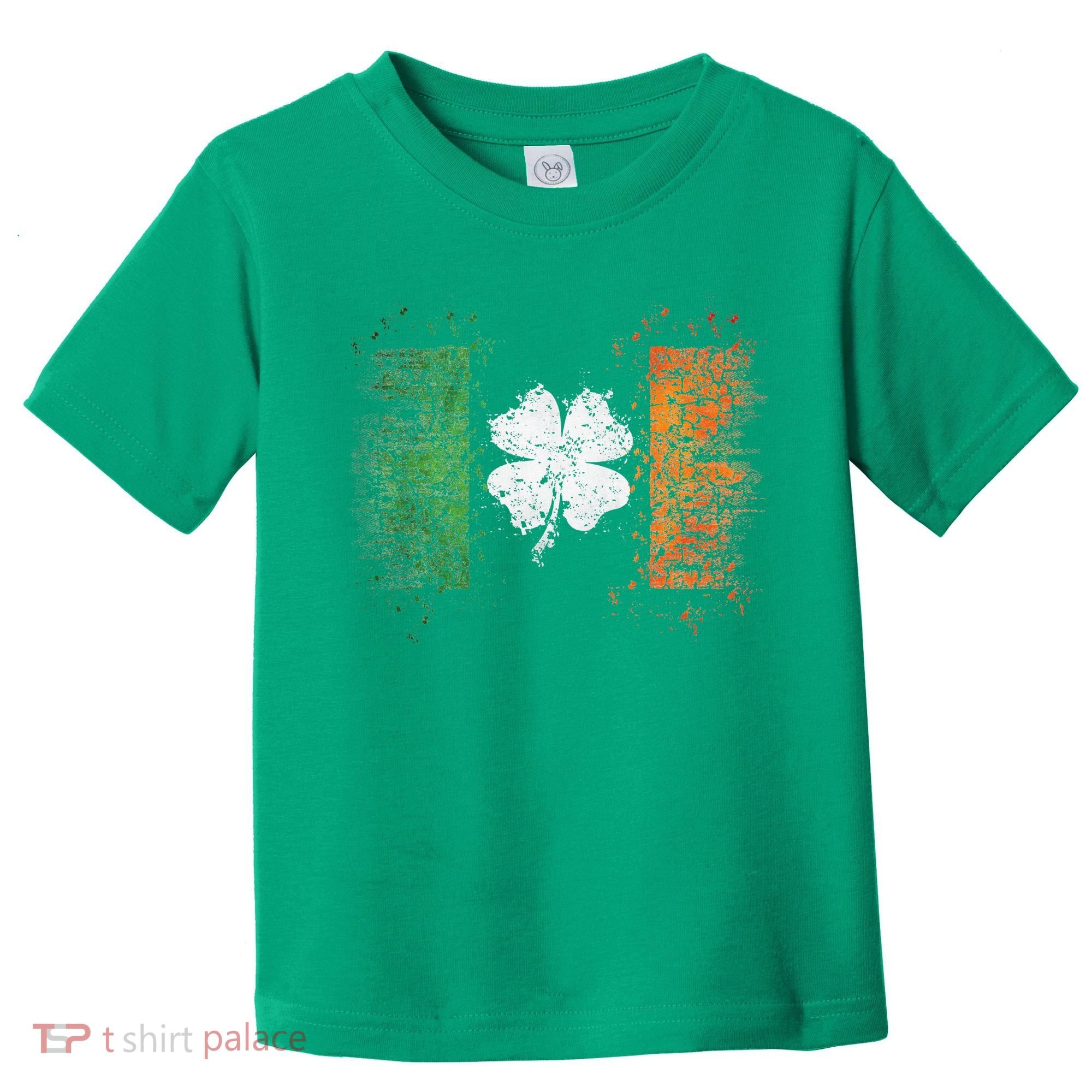 Irish Flag Distressed Shamrock ST Patrick's Day Toddler T-Shirt