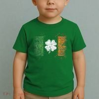 Irish Flag Distressed Shamrock ST Patrick's Day Toddler T-Shirt thumb 2