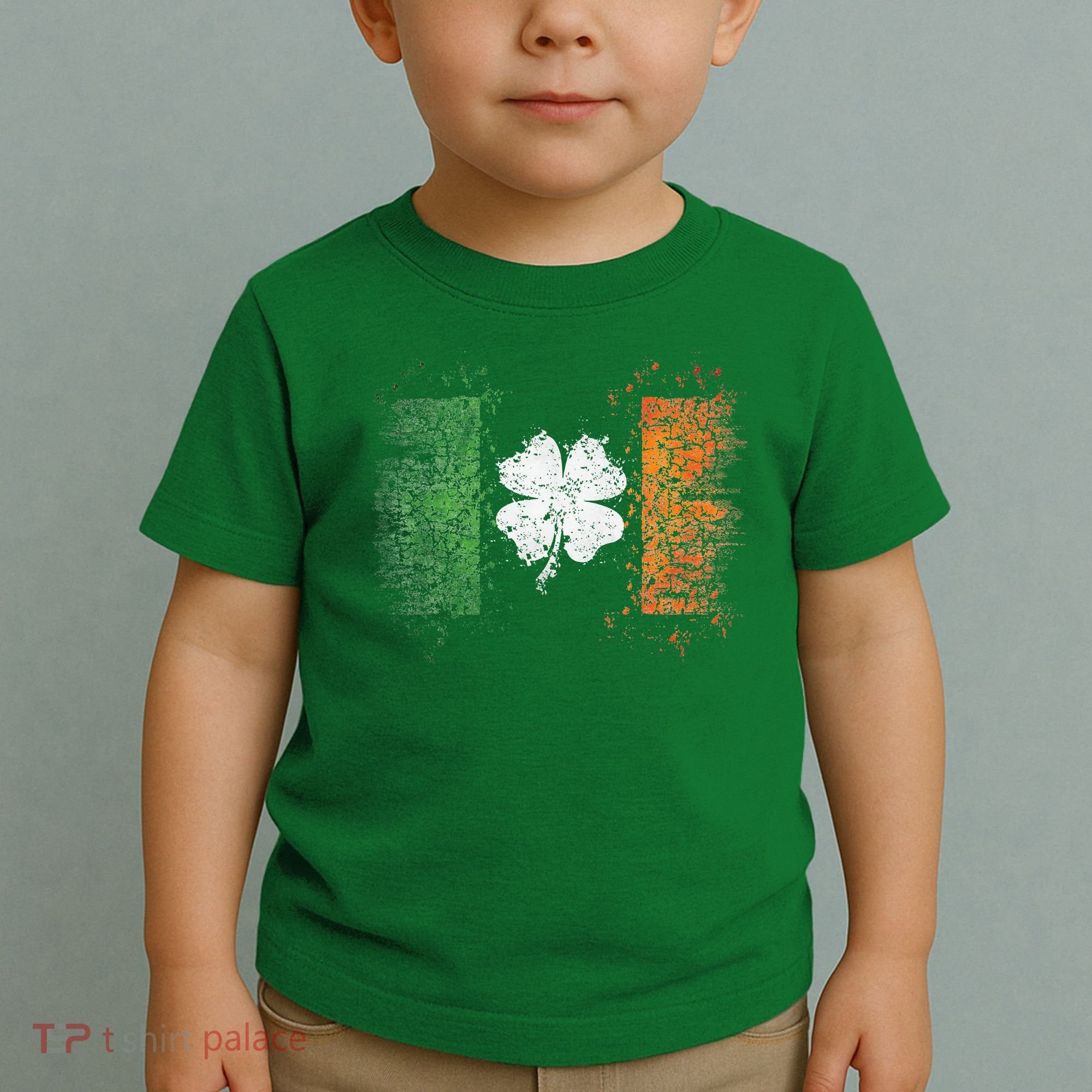 Irish Flag Distressed Shamrock ST Patrick's Day Toddler T-Shirt