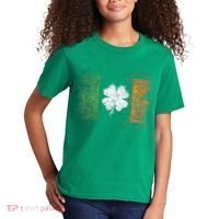 Irish Flag Distressed Shamrock ST Patrick's Day Kids T-Shirt thumb 2
