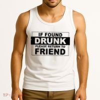 If Found Drunk Please Return To Friend Tank Top thumb 3