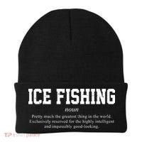 Ice Fishing Definition Funny Gift Beanie thumb 0