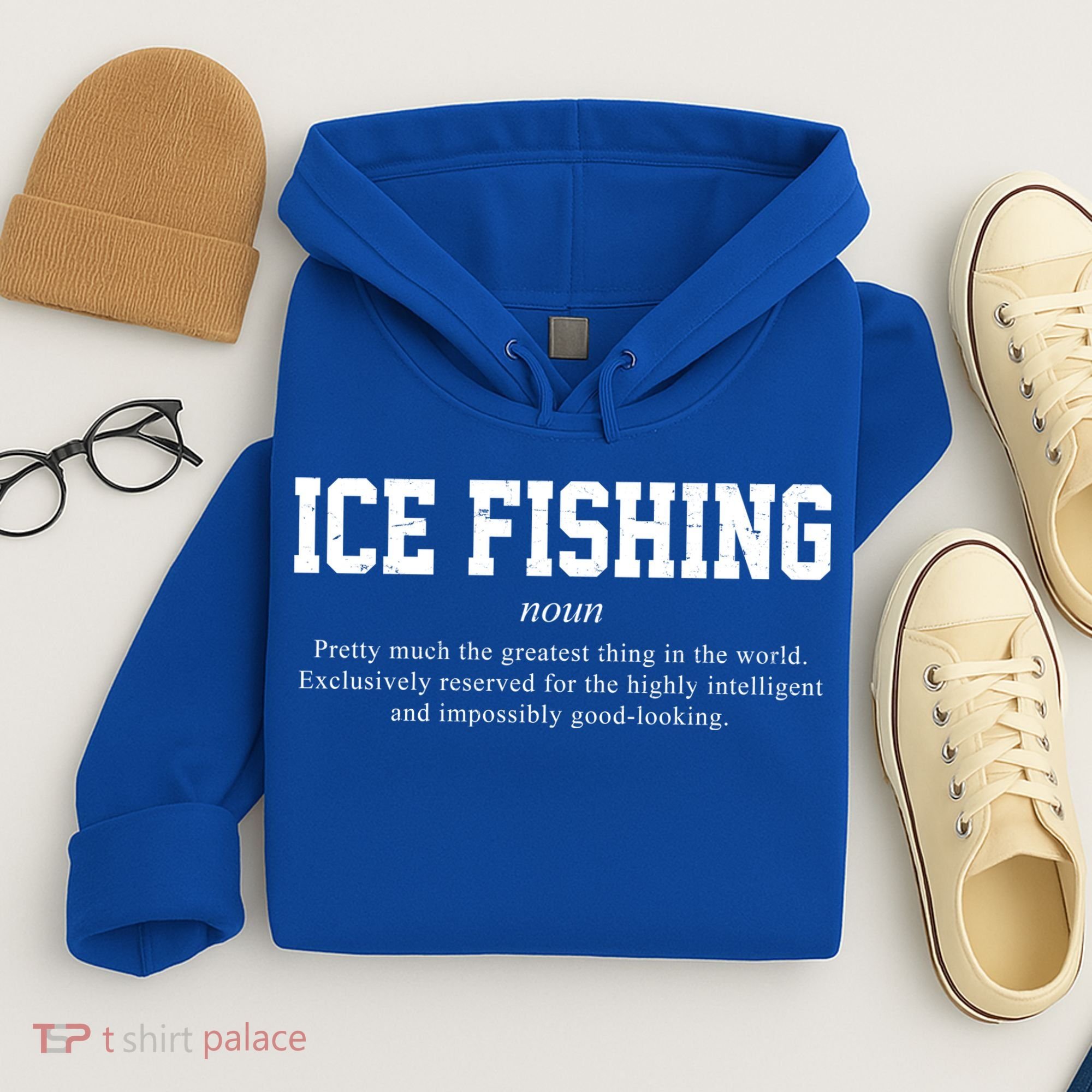Ice Fishing Definition Funny Gift Hoodie