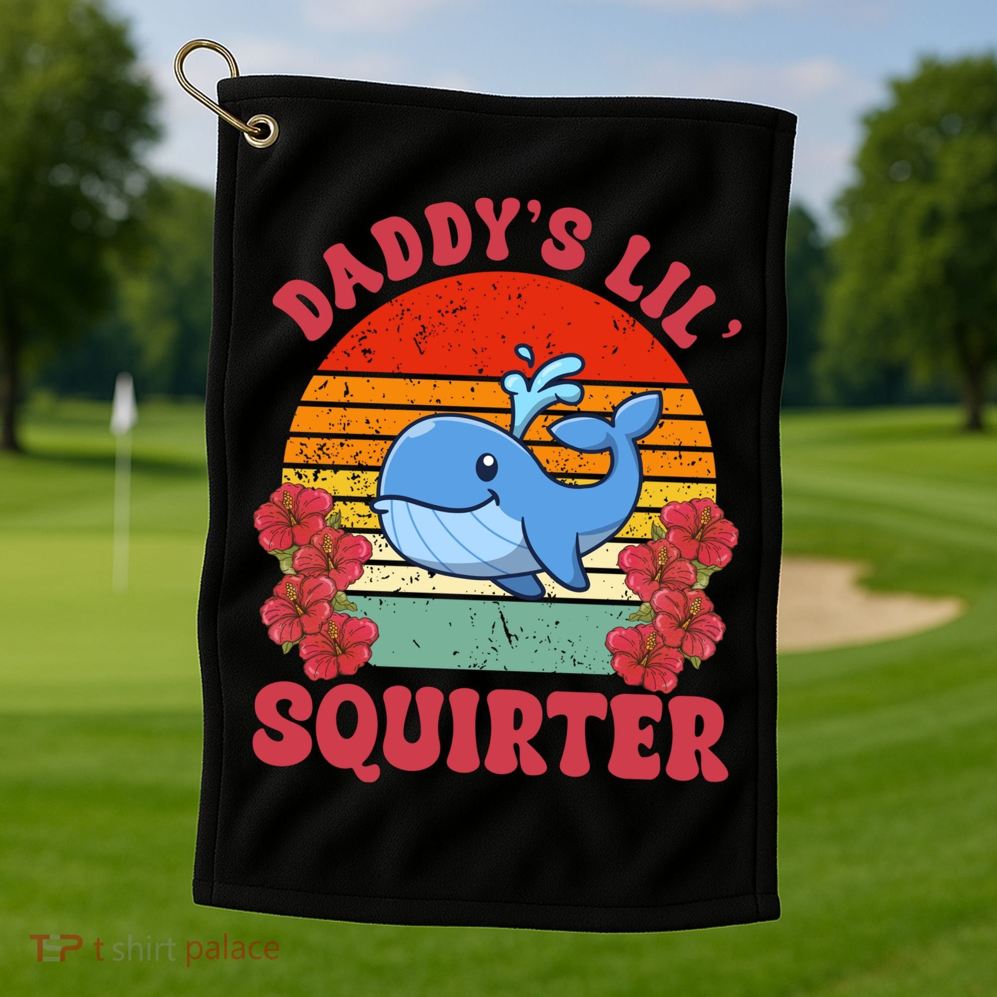 Inappropriate Funny Daddys Lil Squirter Embarrassing Golf Towel