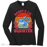 Inappropriate Funny Daddys Lil Squirter Embarrassing Women's Long Sleeve Shirt thumb 0