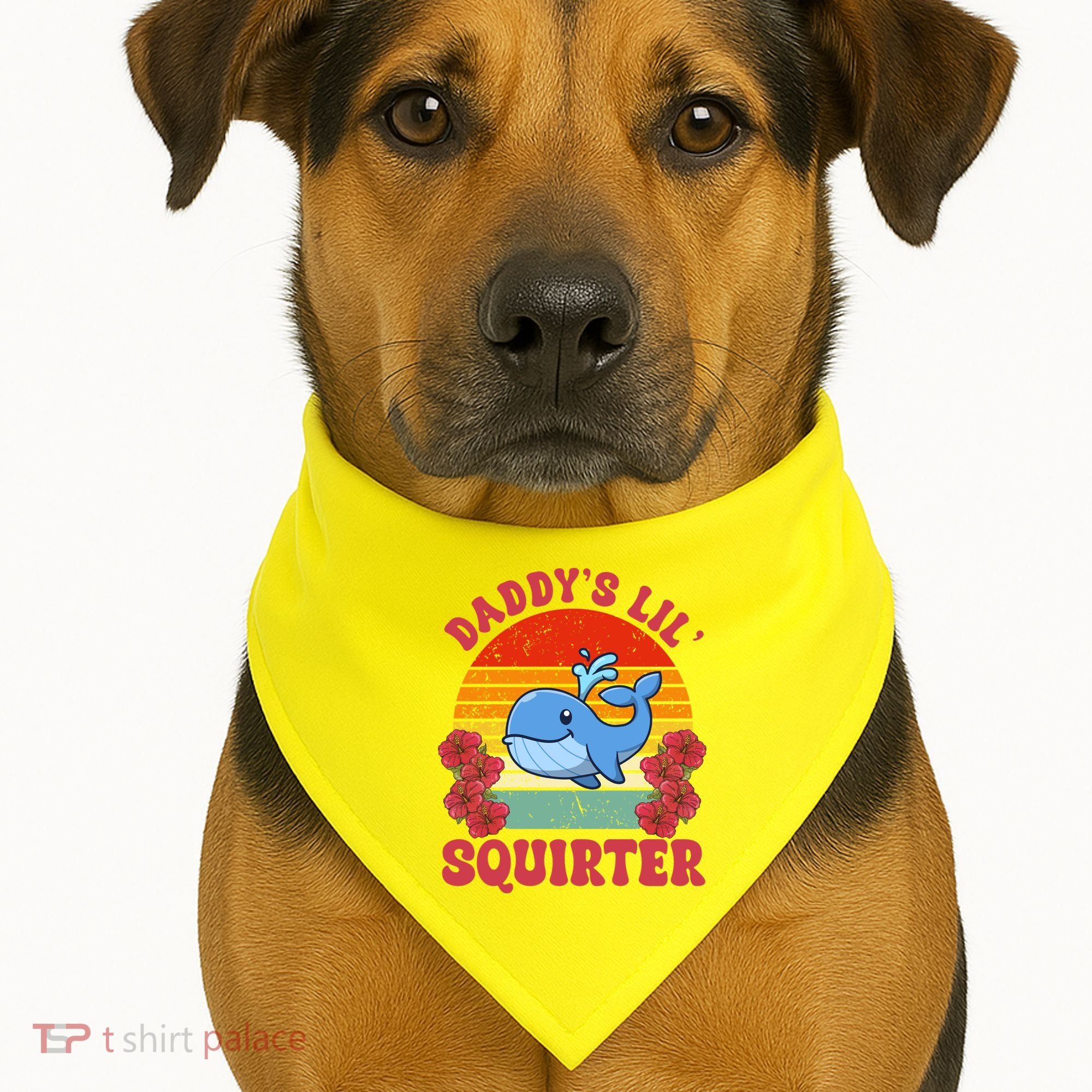 Inappropriate Funny Daddys Lil Squirter Embarrassing USA-Made Doggie Bandana