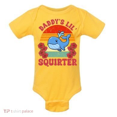 Inappropriate Funny Daddys Lil Squirter Embarrassing Baby Bodysuit
