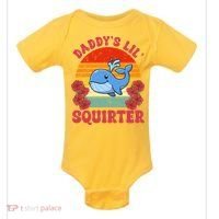 Inappropriate Funny Daddys Lil Squirter Embarrassing Baby Bodysuit thumb 0