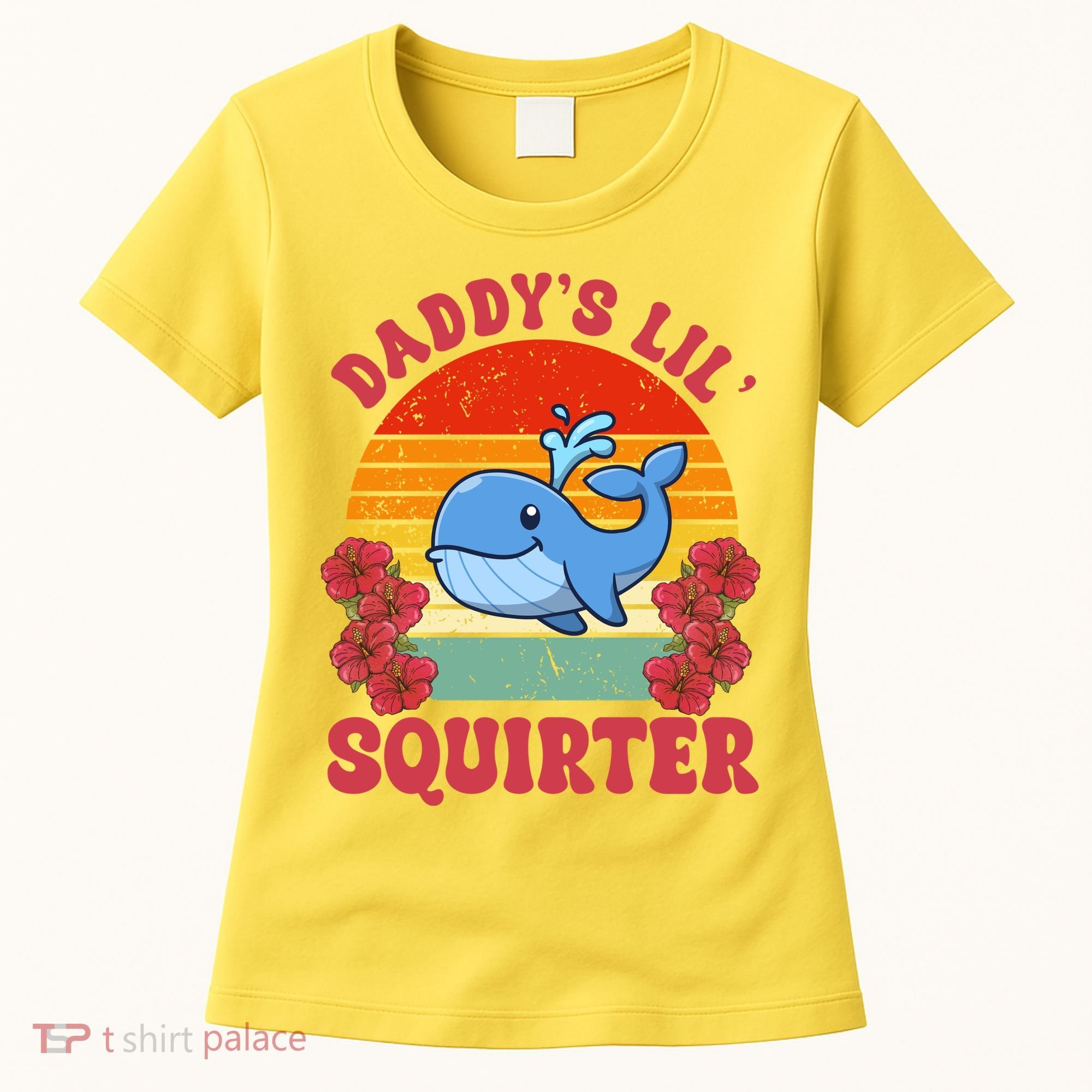 Inappropriate Funny Daddys Lil Squirter Embarrassing Women's T-Shirt
