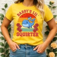 Inappropriate Funny Daddys Lil Squirter Embarrassing Women's T-Shirt thumb 2
