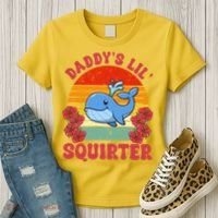 Inappropriate Funny Daddys Lil Squirter Embarrassing Women's T-Shirt thumb 3