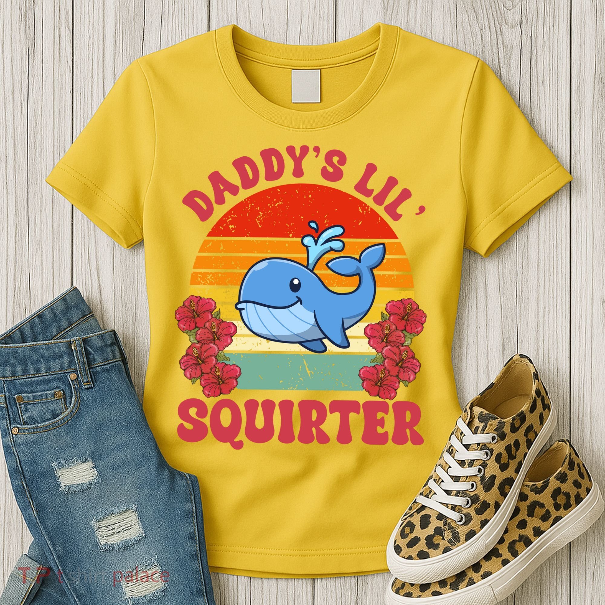Inappropriate Funny Daddys Lil Squirter Embarrassing Women's T-Shirt