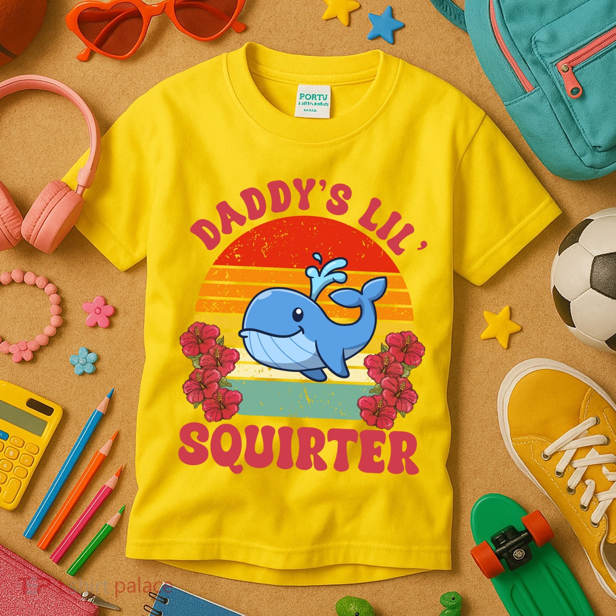 Inappropriate Funny Daddys Lil Squirter Embarrassing Kids T-Shirt