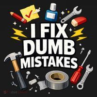 I Fix Dumb Mistakes Funny Handyman Graphic Coaster thumb 2