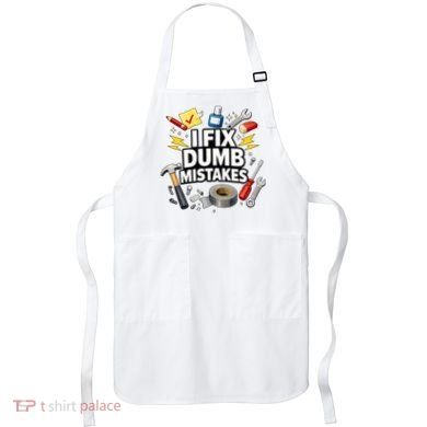 I Fix Dumb Mistakes Funny Handyman Graphic Apron