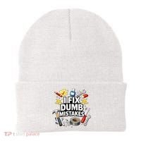 I Fix Dumb Mistakes Funny Handyman Graphic Beanie thumb 0