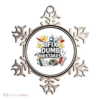 I Fix Dumb Mistakes Funny Handyman Graphic Ornament