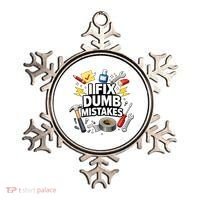 I Fix Dumb Mistakes Funny Handyman Graphic Ornament thumb 0