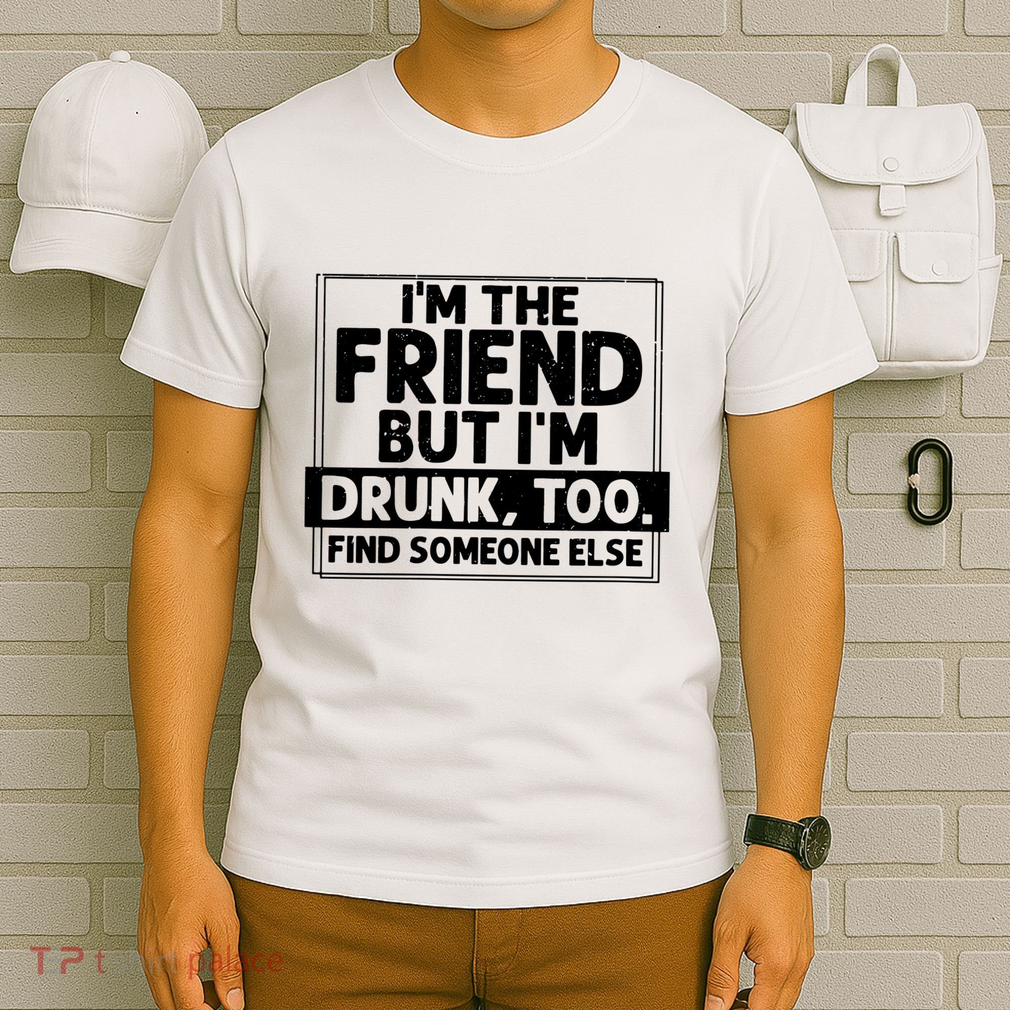 If Found Drunk Please Return To Friend Im The Friend Funny Vneck T-Shirt