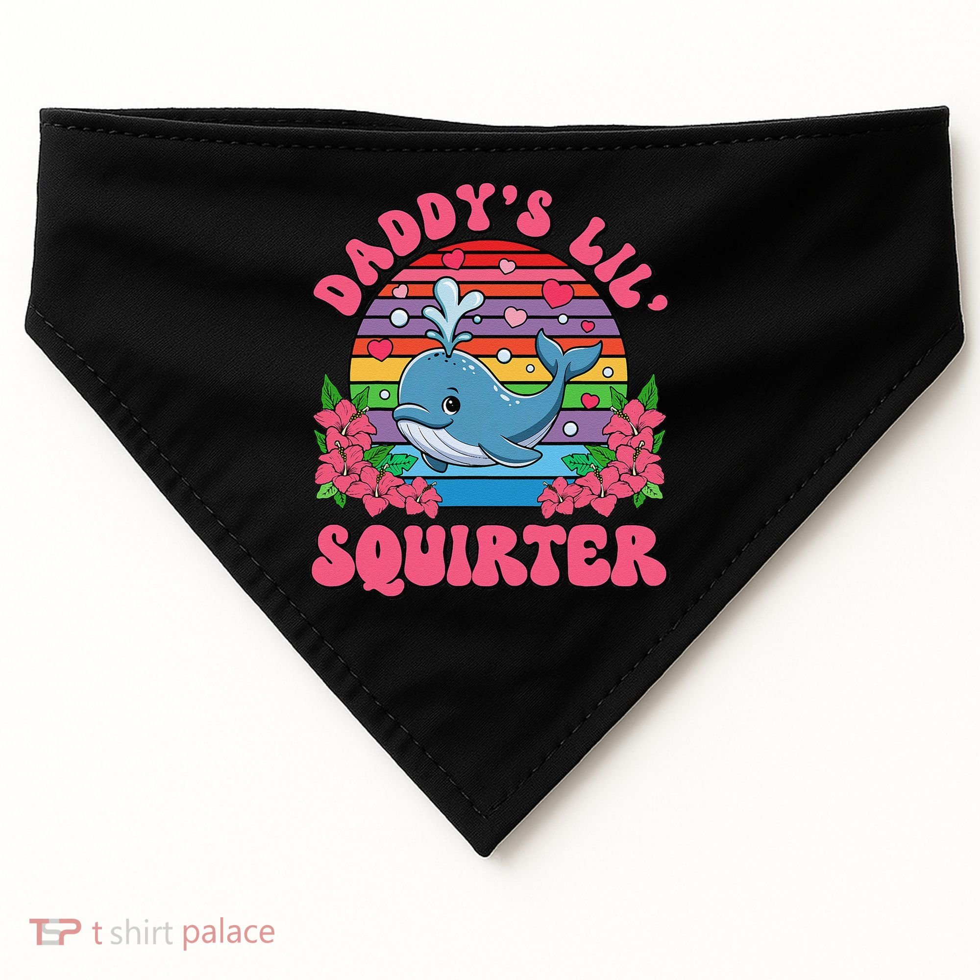 Inappropriate Funny DaddyS Lil Squirter Embarrassing Women Gift USA-Made Doggie Bandana