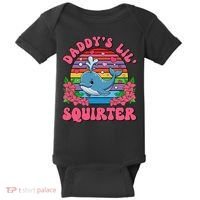 Inappropriate Funny DaddyS Lil Squirter Embarrassing Women Gift Baby Bodysuit thumb 0