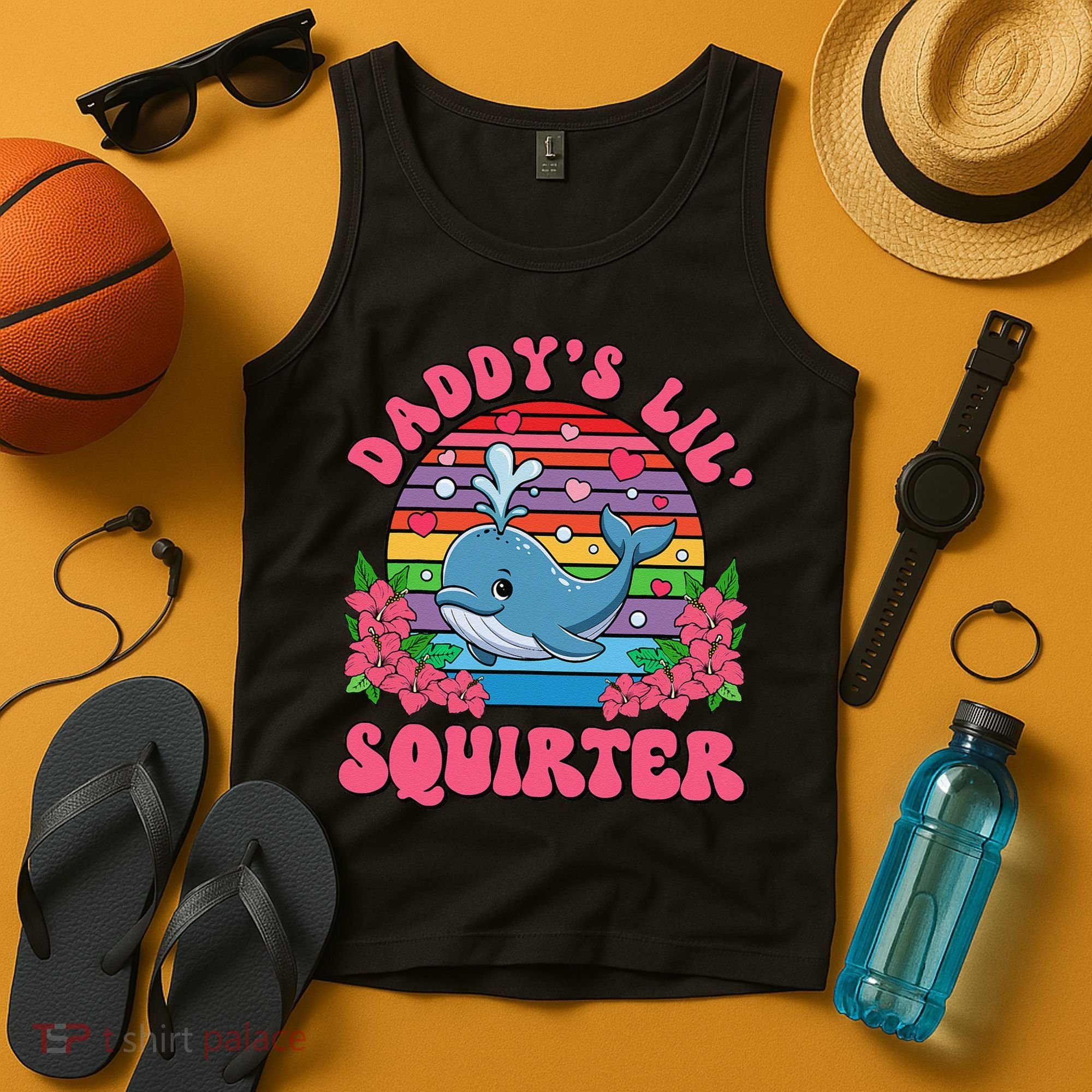 Inappropriate Funny DaddyS Lil Squirter Embarrassing Women Gift Tank Top