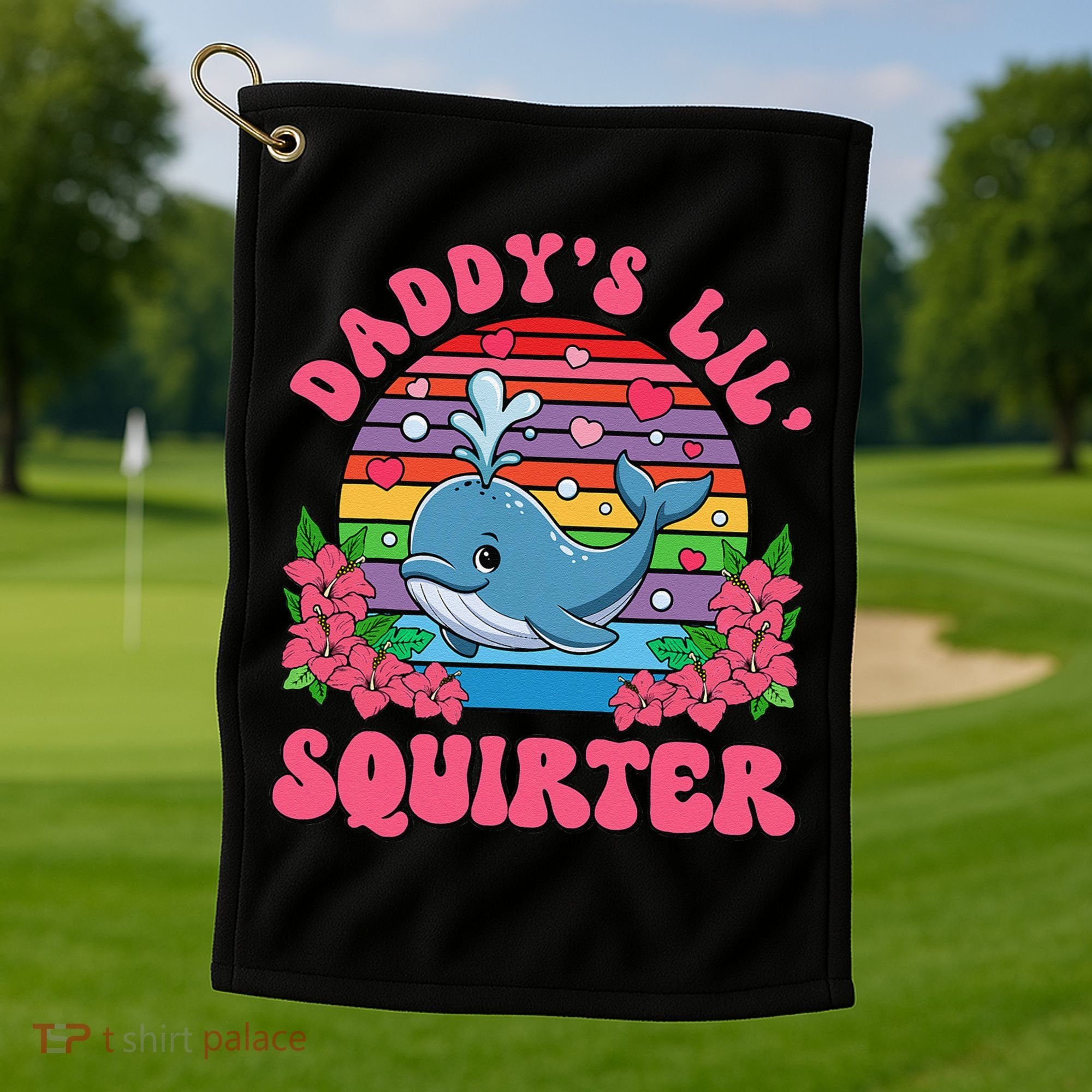 Inappropriate Funny DaddyS Lil Squirter Embarrassing Women Gift Golf Towel