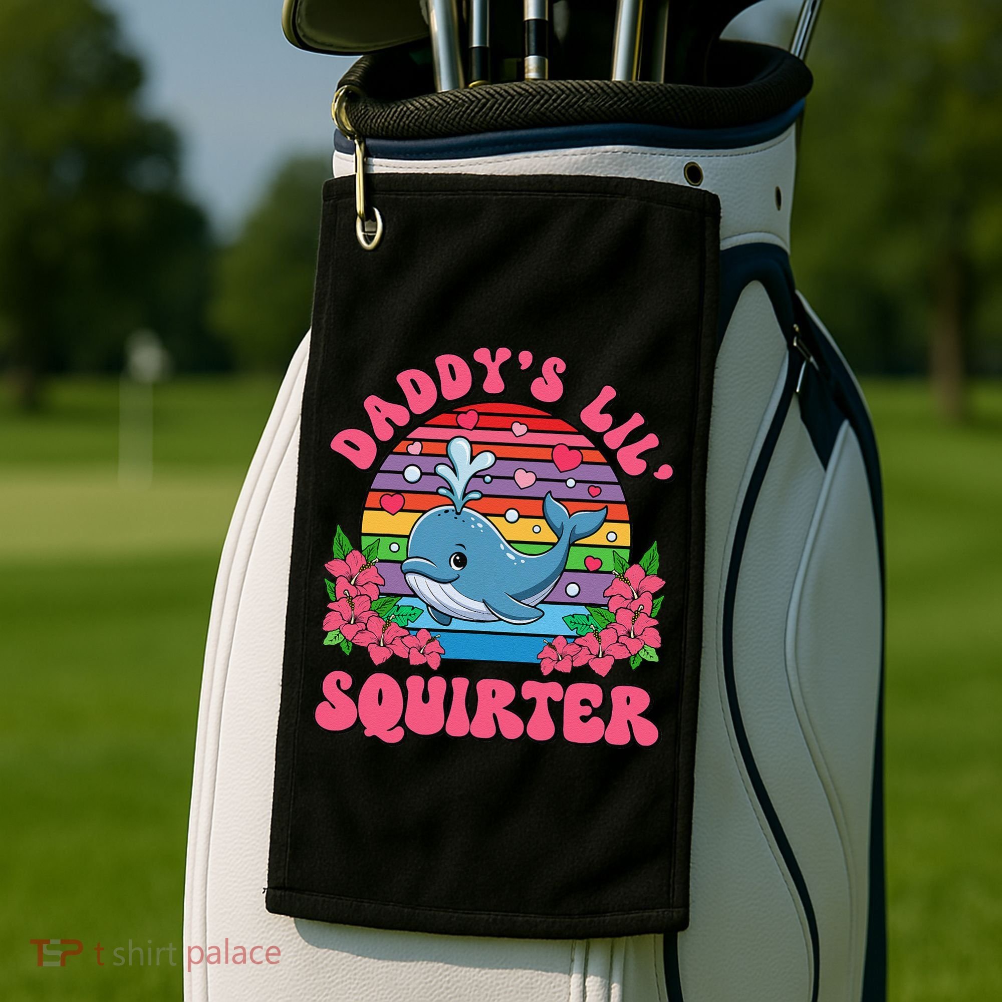 Inappropriate Funny DaddyS Lil Squirter Embarrassing Women Gift Golf Towel