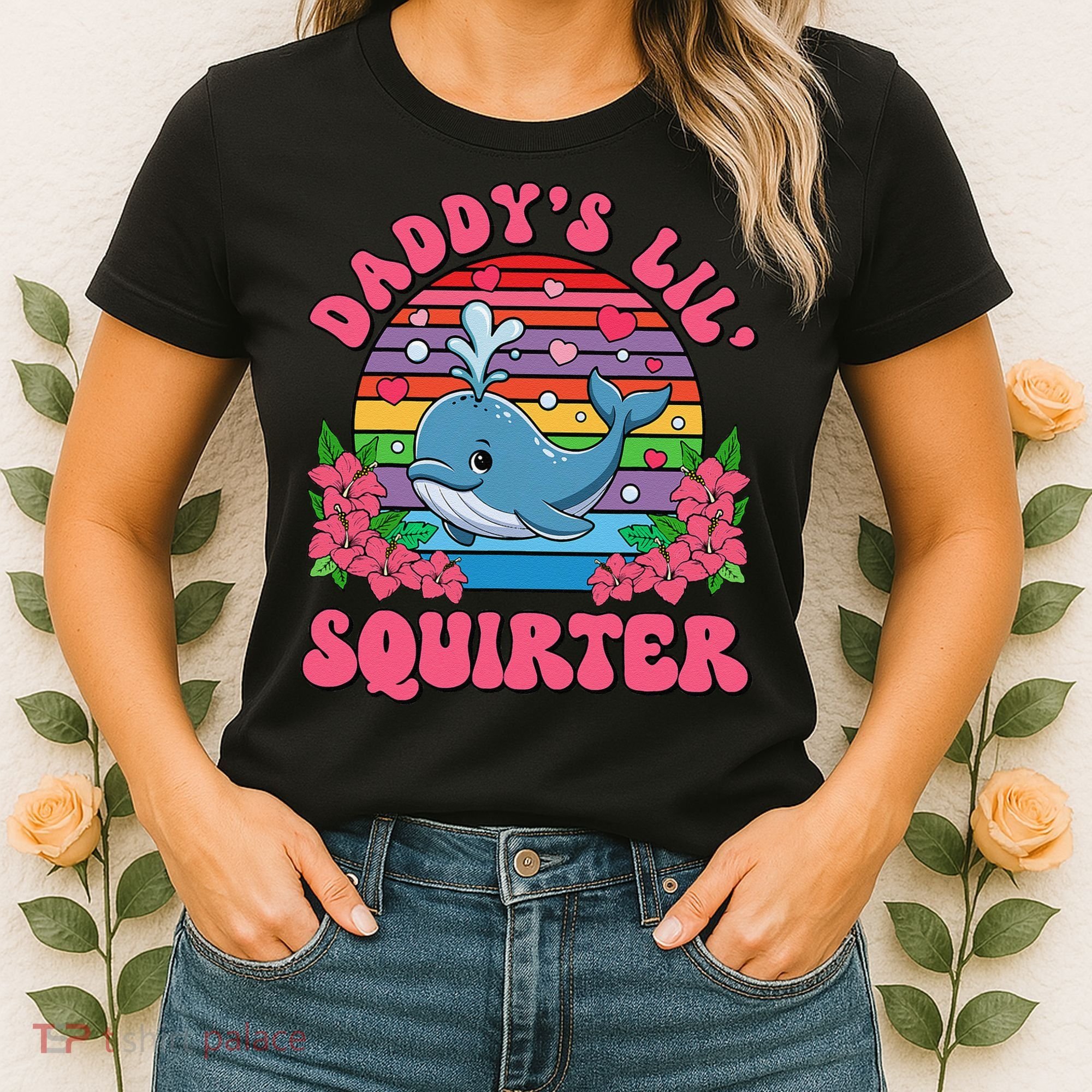 Inappropriate Funny DaddyS Lil Squirter Embarrassing Women Gift Women's T-Shirt