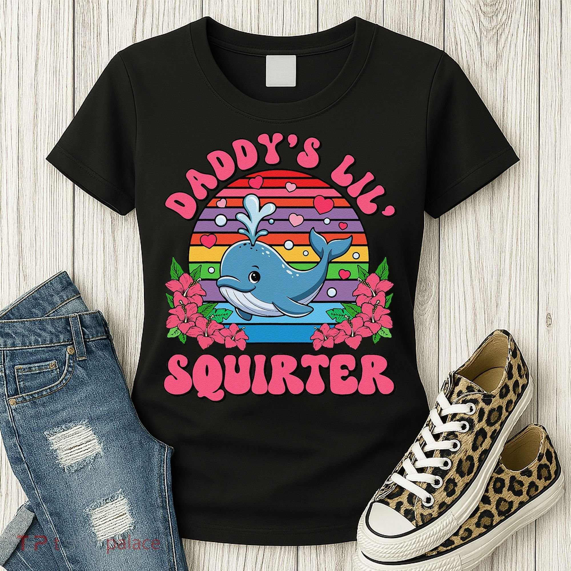 Inappropriate Funny DaddyS Lil Squirter Embarrassing Women Gift Women's T-Shirt