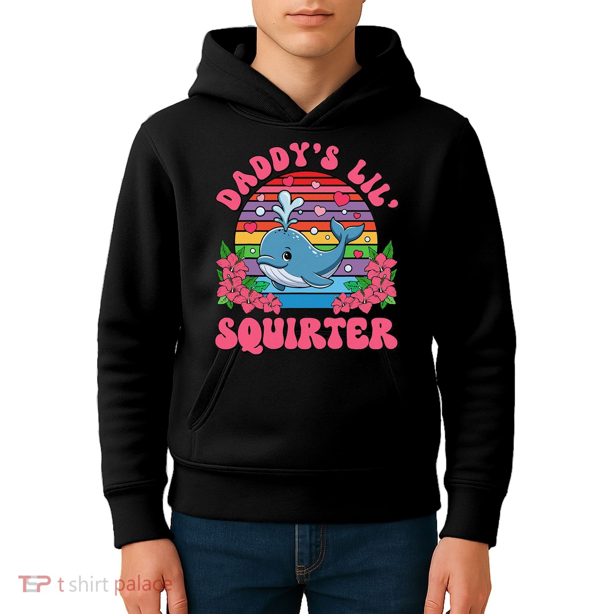 Inappropriate Funny DaddyS Lil Squirter Embarrassing Women Gift Kids Hoodie