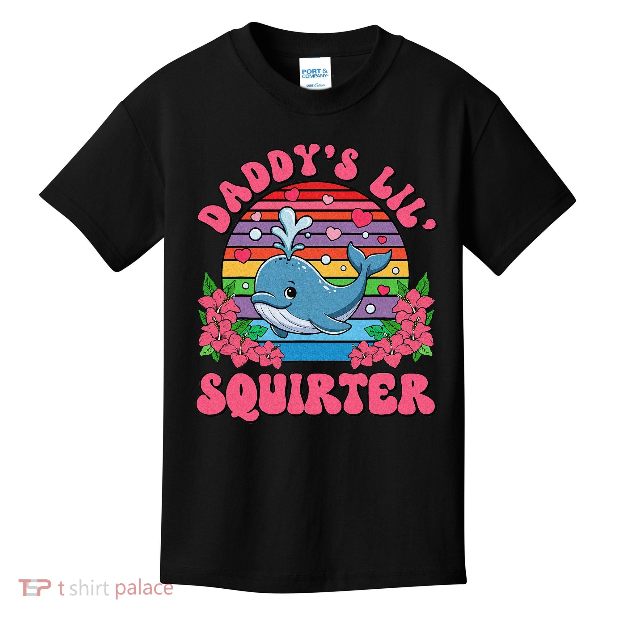 Inappropriate Funny DaddyS Lil Squirter Embarrassing Women Gift Kids T-Shirt