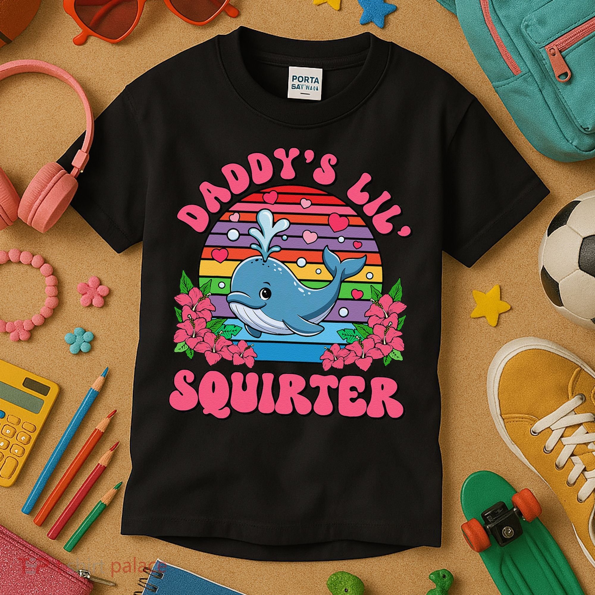 Inappropriate Funny DaddyS Lil Squirter Embarrassing Women Gift Kids T-Shirt