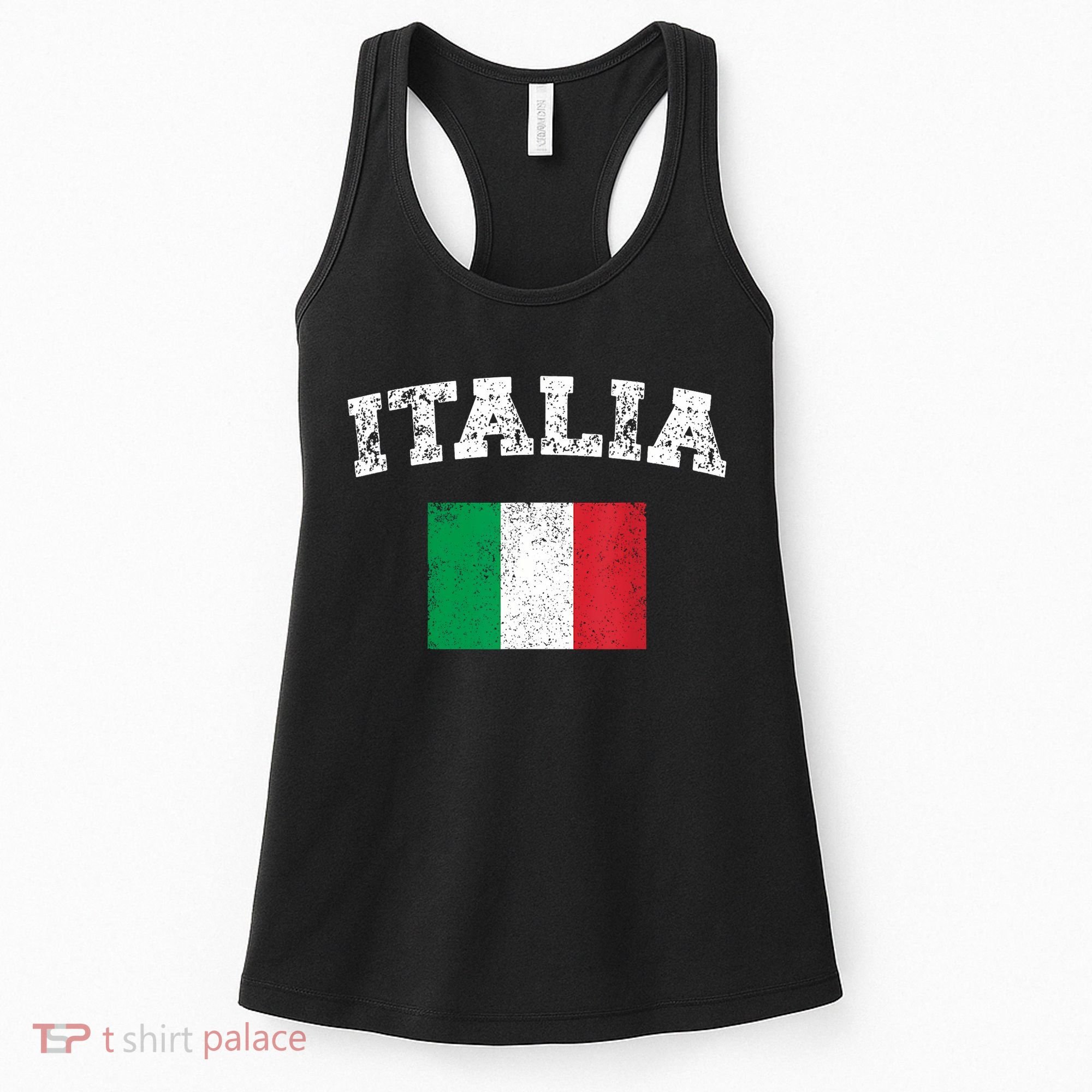Italian Flag Distressed Flag Of Italy Italia Flag Women's Tank Top