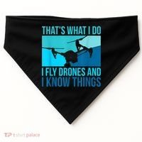 I Fly Drones & I Know Things USA-Made Doggie Bandana thumb 0