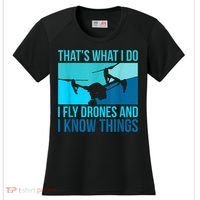 I Fly Drones & I Know Things Women's Cooling Performance Crew T-Shirt thumb 0