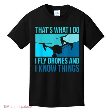 I Fly Drones & I Know Things Kids T-Shirt