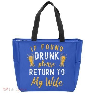 If Found Drunk Return To Wife Couples Funny Drinking Tote Bag