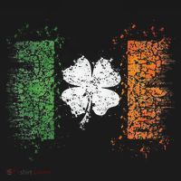 Irish flag Distressed Shamrock ST Patrick's Day USA-Made Doggie Bandana thumb 2