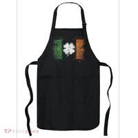 Irish flag Distressed Shamrock ST Patrick's Day Apron thumb 0