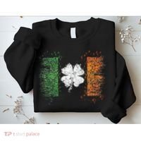 Irish flag Distressed Shamrock ST Patrick's Day Sweatshirt thumb 2