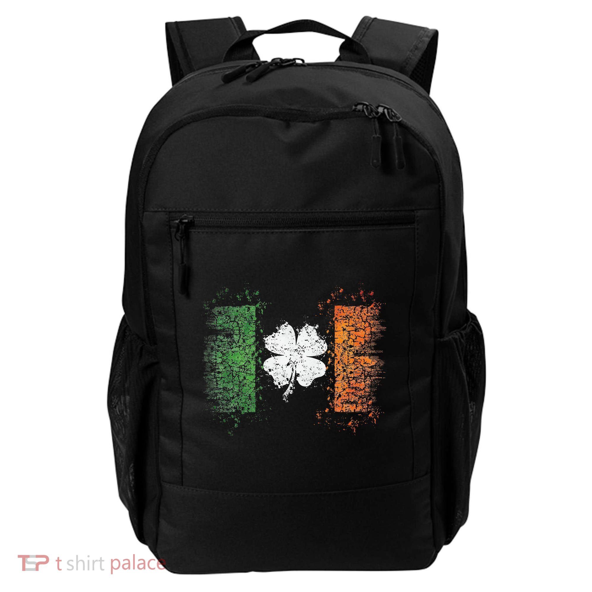 Irish flag Distressed Shamrock ST Patrick's Day Backpack