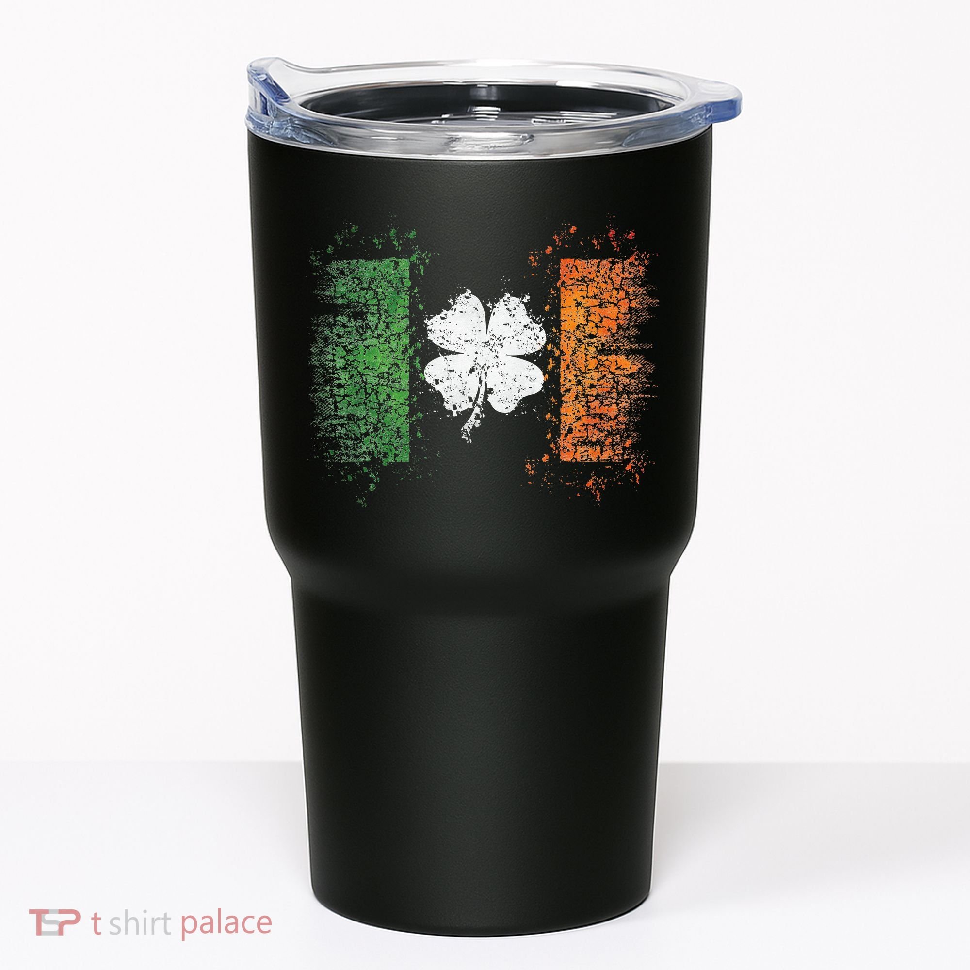 Irish flag Distressed Shamrock ST Patrick's Day Tumbler