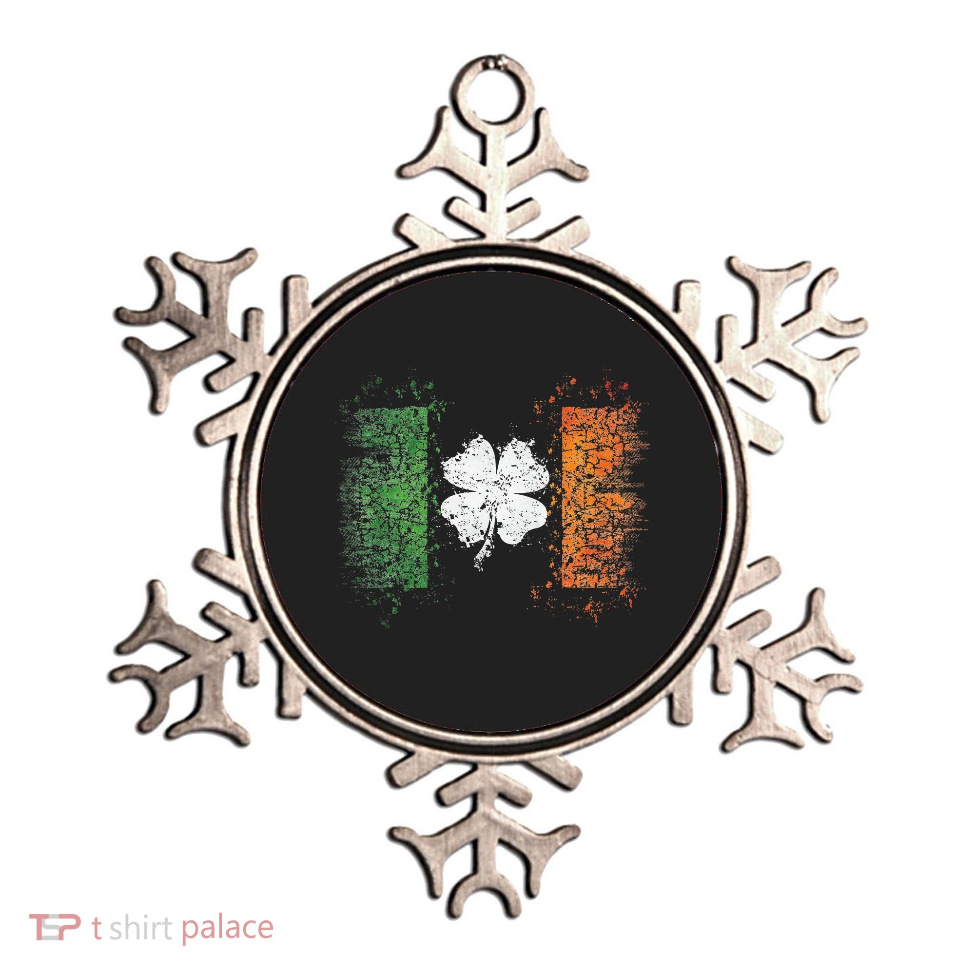 Irish flag Distressed Shamrock ST Patrick's Day Ornament