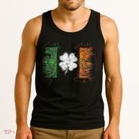 Irish flag Distressed Shamrock ST Patrick's Day Tank Top thumb 3