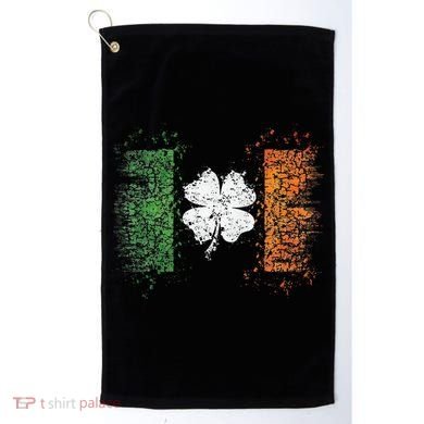 Irish flag Distressed Shamrock ST Patrick's Day Golf Towel