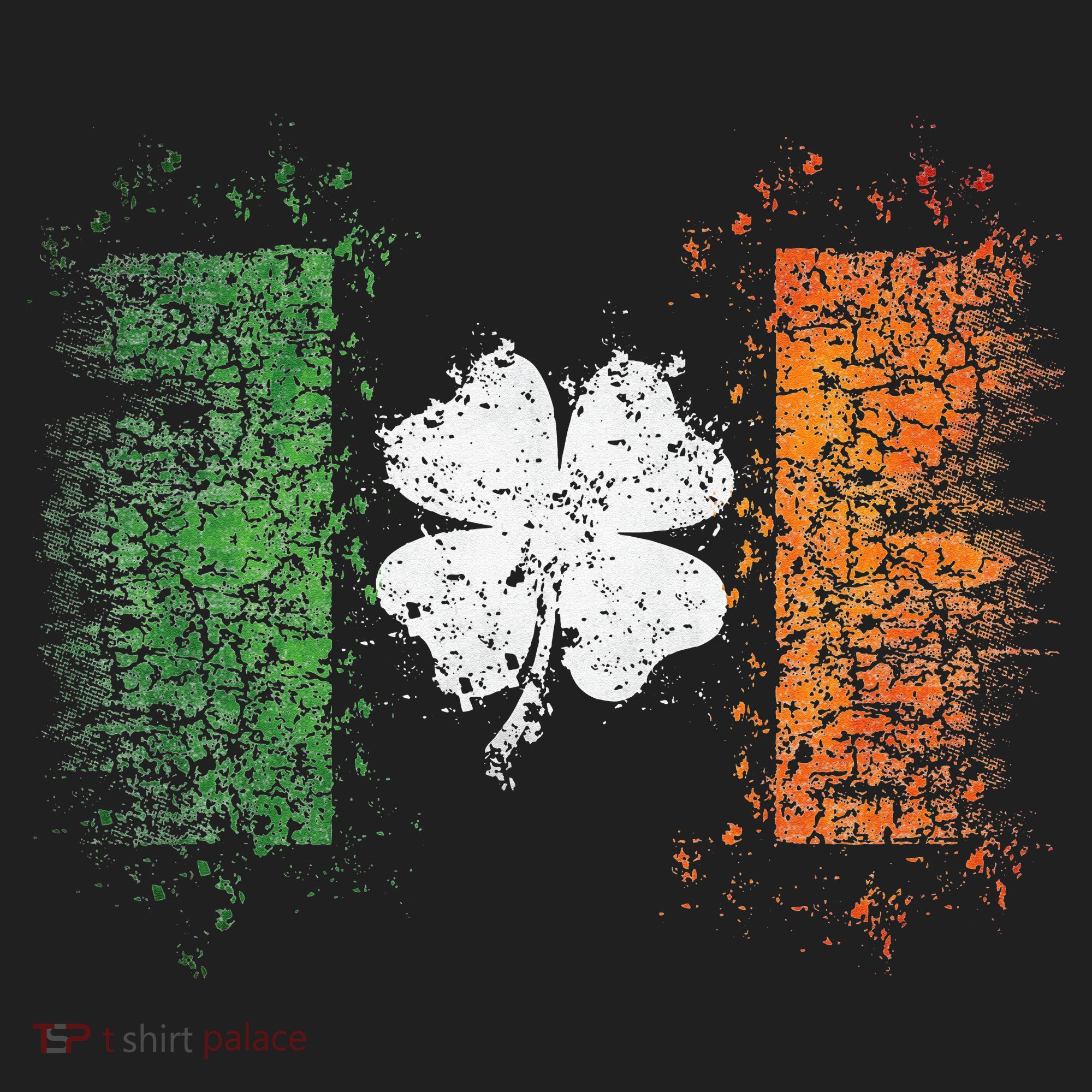 Irish flag Distressed Shamrock ST Patrick's Day Golf Towel