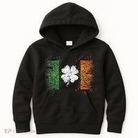Irish flag Distressed Shamrock ST Patrick's Day Kids Hoodie thumb 0